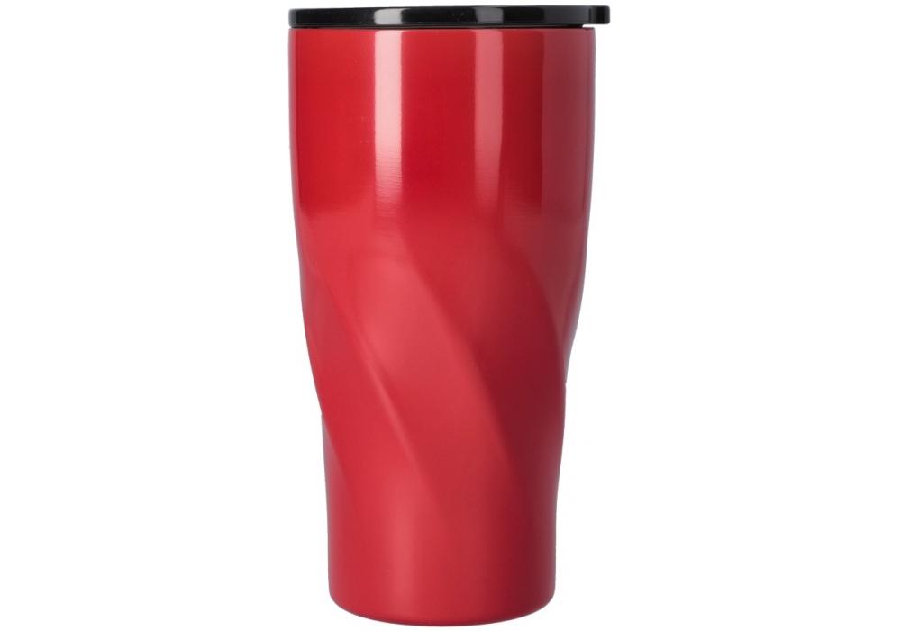 Термокружка металлическая Optima AROMA 590 мл, красная с логотипом