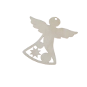 Деревянная новогодняя заготовка из фанеры Ангел с вашим логотипом 9см Фото 2