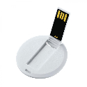 Флешка круглая кредитная карта USB 2.0 белая 43 мм с логотипом 8 Gb Фото 4