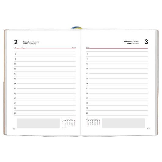 Ежедневник А5 ВИНТАЖ датированный, белый блок