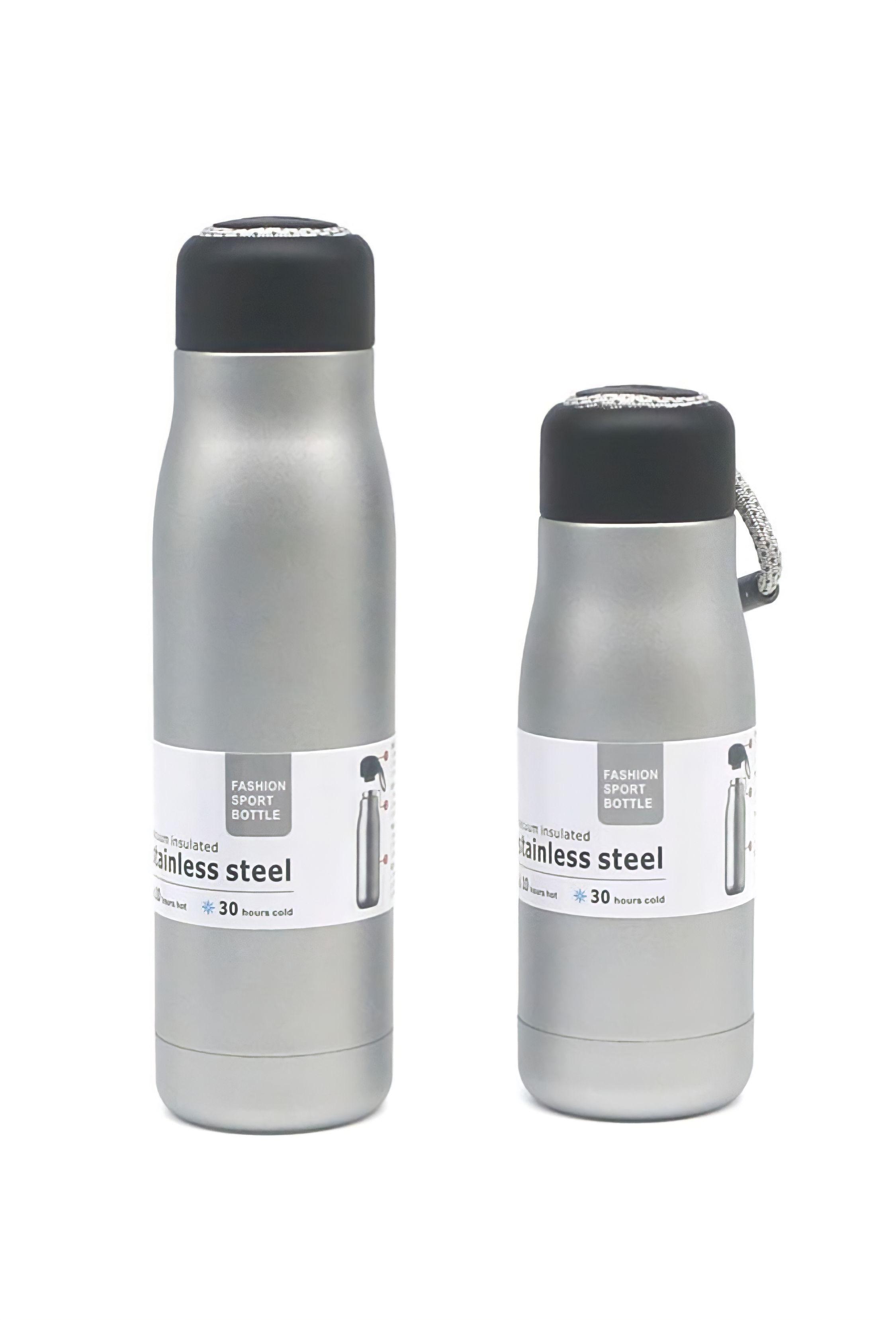 Серебряный термос из нержавеющай стали 350 ml для печати вашего логотипа