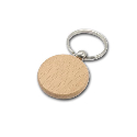 Брелок деревянный круг с покрытием 40 мм с логотипом Фото 2