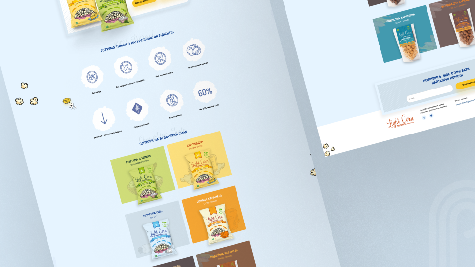 Дизайн сайта для Light Corn