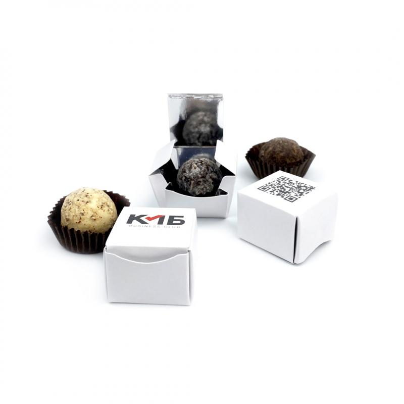 Конфета Трюфель с логотипом в кубике 12.5 г