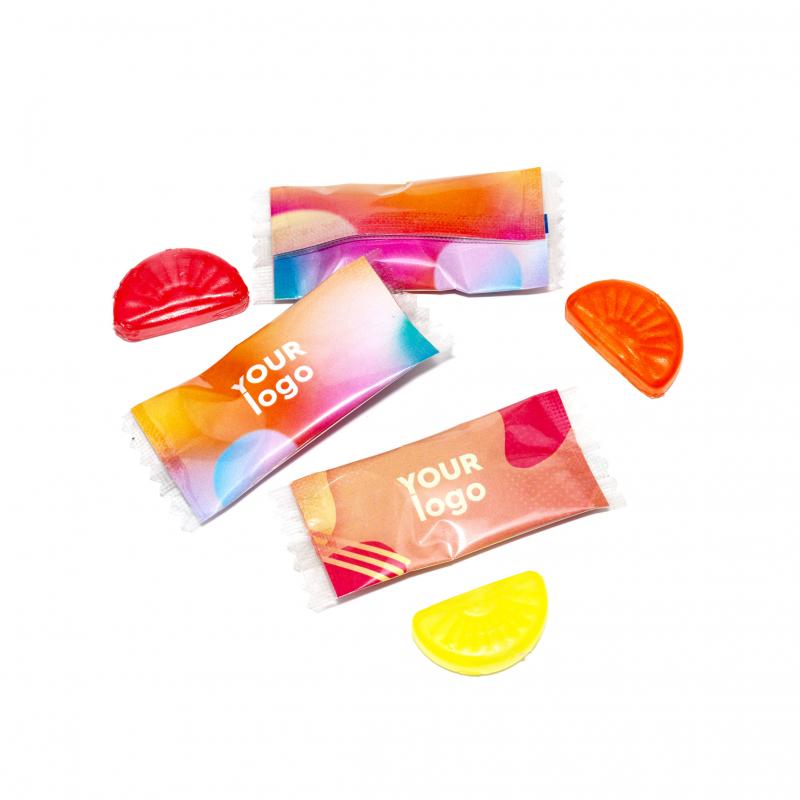 Леденец Citrus Mix 70х30х10 мм с логотипом 7 г