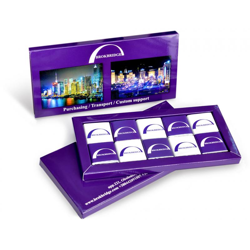 Шоколадный набор Пенал под нанесение логотипа 50 г