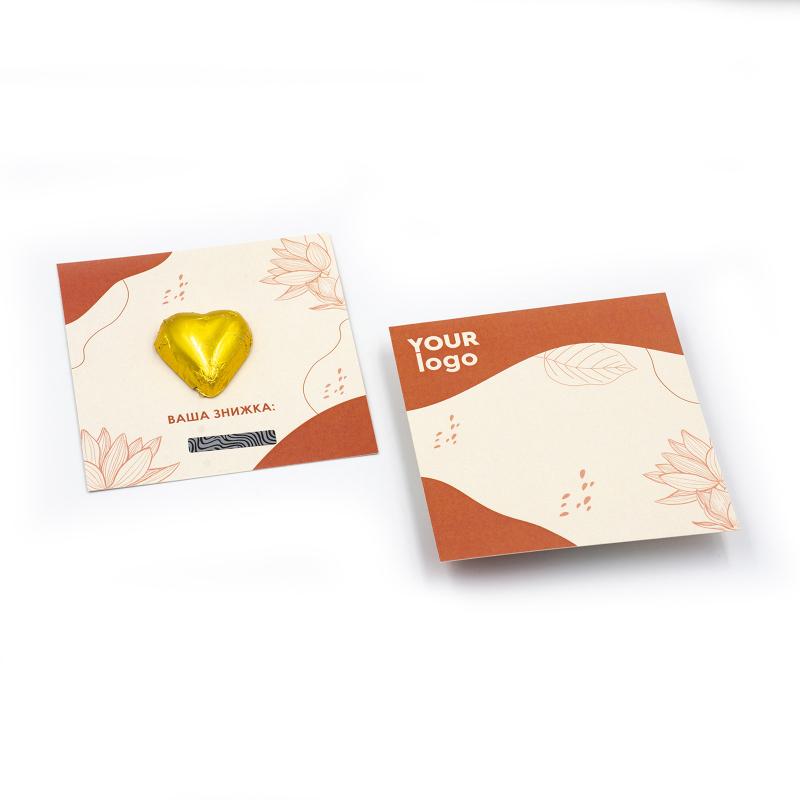 Открытка с логотипом 7.5 г скретч нанесение