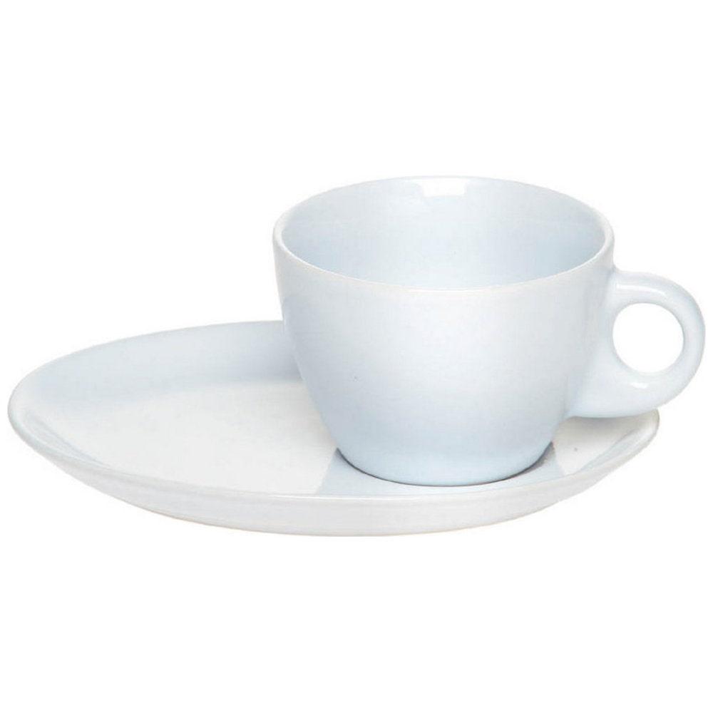 Чашка керамическая глянцевая 190 мл с блюдцем с лого