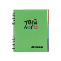 Блокнот в клетку В5, пластиковая обложка 120 л с логотипом