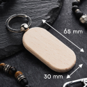 Брелок деревянный овальный 65х30мм с логотипом. Фото 6