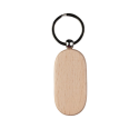 Брелок деревянный овал 65х32мм с логотипом Фото 3
