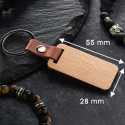 Брелок деревянный прямоугольный 55х28мм с логотипом. Фото 6