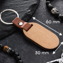 Брелок деревянный овальный 60х30мм с логотипом Фото 6