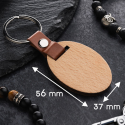 Брелок деревянный овальний 56х37мм под брендирование вашим логотипом Фото 7