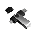 Металлическая флешка TWISTER USB 3.0 Type-C OTG с логотипом 64 Gb