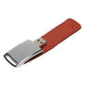 Кожаная USB-Флешка с отверстием для брелка с вашим логотипом 32Gb Фото 3