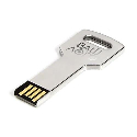 Флешка метлическая USB 2.0 в виде ключа с вашим лого 4 Gb