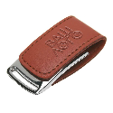 Кожаная USB-Флешка на 64Gb с отверстием под брелок для вашего лого