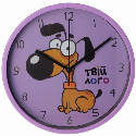 Настенные часы пластиковые Optima LITTLE DOG с вашим лого 22.5 см