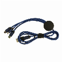 Дата-кабель PULSE 120 см с переходниками Type-C, Lightning, Micro-USB, USB и подсветкой лого