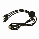 Дата-кабель PULSE 120 см с переходниками Type-C, Lightning, Micro-USB, USB и подсветкой лого