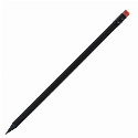 Простой карандаш BLACK STRIPE с ластиком Ø7×190 мм с вашим логотипом