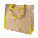 Сумка хозяйственная IVONA из джута с ручками и ламинацией 40х15х35 см с лого