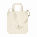 Сумка для покупок из канваса SANDA с двойными ручками, 320 г/м², 38×42×8 см с вашим лого
