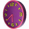 Часы настенные пластиковые Optima MAGIC розовые с вашим логотипом 30 см Фото 4