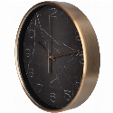 Часы настенные металлические Optima MARBLE черный с логотипом 25.2 см Фото 4