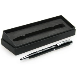 Ручка металлическая 'Fortuna' (Ritter Pen) в поворотном поворотном футляре с логотипом.