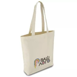 Эко-сумка из хлопка 36х38х7 см для печати лого