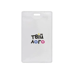 Бейдж вертикальный с логотипом, 62х91 мм, PVC