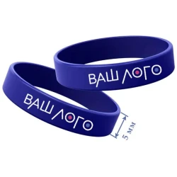 Силиконовый браслет 5 мм с печатью Вашего логотипа