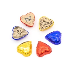 Шоколадное сердце с логотипом 7.5 г крафт