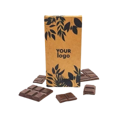 Шоколадная плитка с логотипом 47 г "Пенал" крафт