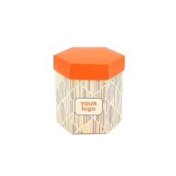 Коробка конфет Тубус шестигранник малый с Вашим лого 100х100 мм