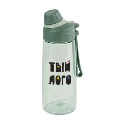 Бутылка для напитков пластиковая полупрозрачный корпус Solano с логотипом 670 мл