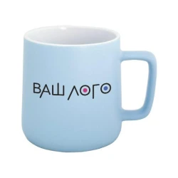 Керамическая чашка двухцветная Linda с логотипом