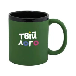 Керамическая чашка двухцветная XENA Soft-touch с вашим лого 340 мл