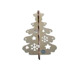 Деревянная новогодняя заготовка Ёлка с логотипом Фанера 16х12см