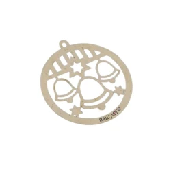 Деревянная новогодняя заготовка с логотипом под роспись ДВП 8х9 см