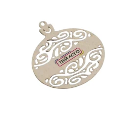 Деревянная новогодняя заготовка с логотипом под роспись ДВП 9х9 см