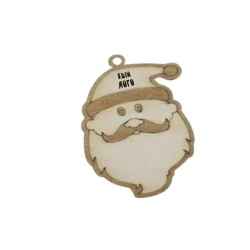 Деревянная новогодняя заготовка из фанеры с вашим логотипом 9см