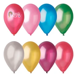 Воздушный шарик латексный Gemar 10" металлик для печати логотипа