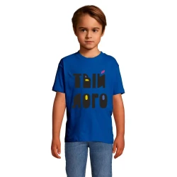 Футболка детская SOL'S Regent kids с логотипом зауженная