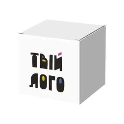 Коробка под чашку 10х10х10 см с логотипом
