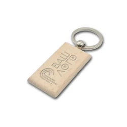 Брелок деревянный прямоугольный 30х55 мм с логотипом