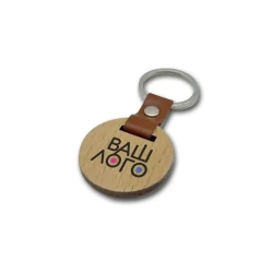 Деревянный брелок круглый 38мм под логотип.