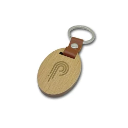 Брелок деревянный овальний 56х37мм под брендирование вашим логотипом